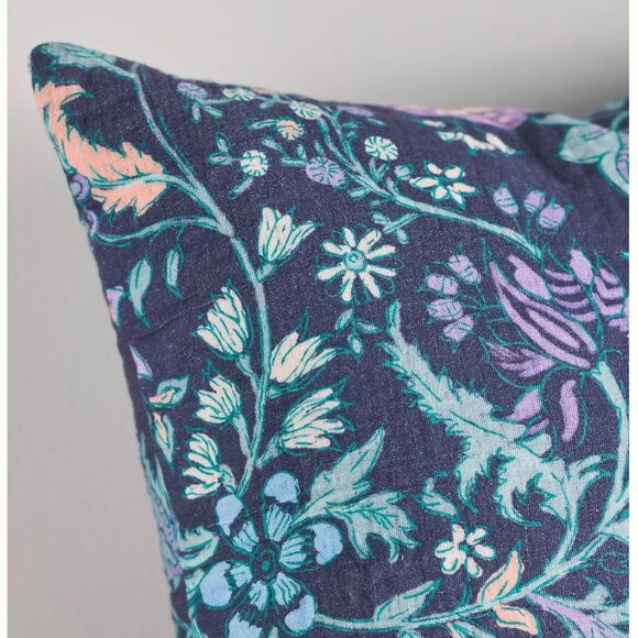 ANTHROPOLOGIE Iluka‎ Square Cushion Navy Throw Pillow NEW WITH TAG - Picture 2 of 4